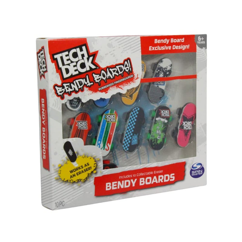 تيك ديك مجموعة ألواح Bendy من 5 قطع من TECH DECK، لوحات أصابع مطاطية مع عجلات عمل لاستخدامها كممحاة صغيرة لألواح التزلج - Image 1